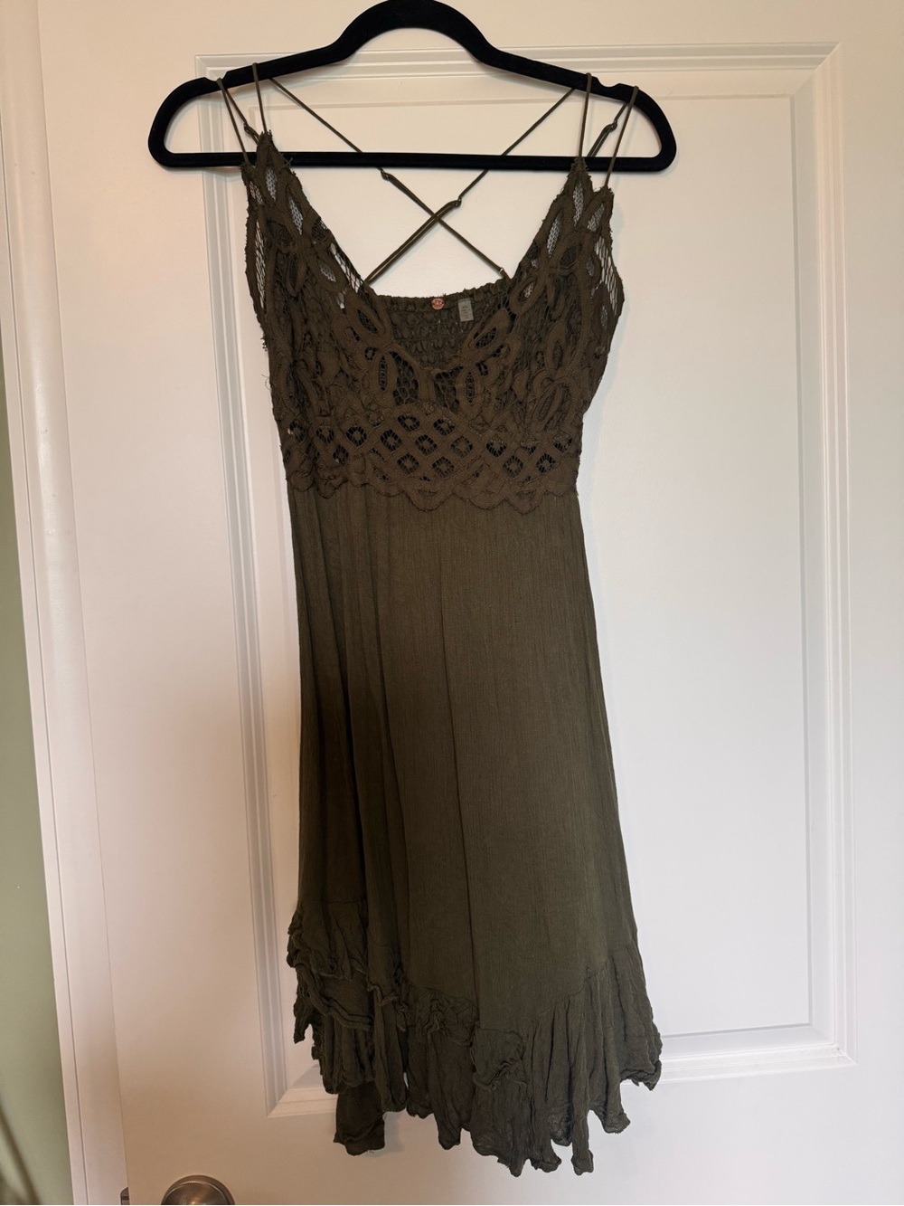 Free People Olive Green Sundress